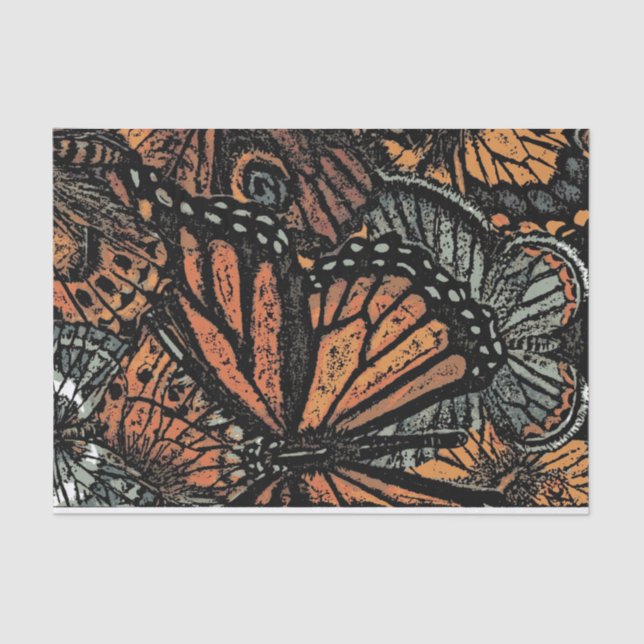 Papier Mousseline Papillon numérique (Recto)