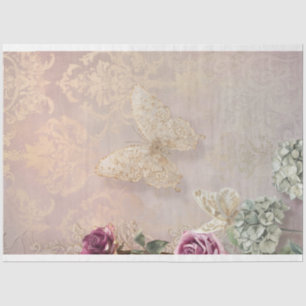 Papier Mousseline Papillon Rêverie de Dentelle, Damas, Fantaisie Flo