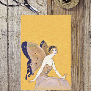 Papier Mousseline Papillon vintage ailes Fée Fae Cheveux blond