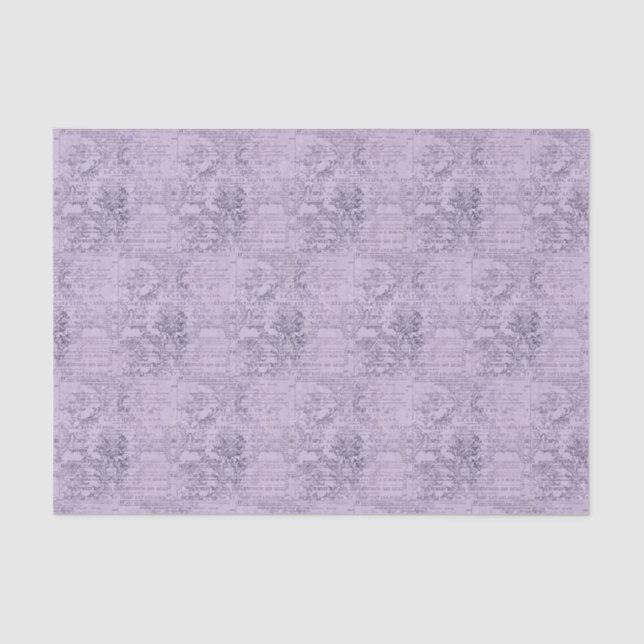 Papier Mousseline Papillon vintage pourpre (Recto)