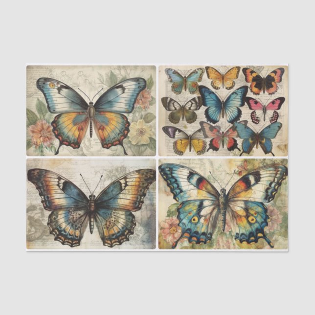 Papier Mousseline Papillons (Recto)