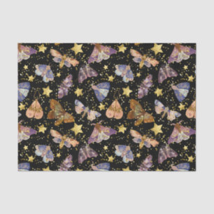 Papier Mousseline Papillons de nuit Whimsical Faux Gold Stars