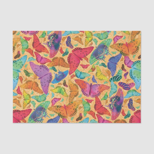 Papier Mousseline Papillons d'été de Flutterby multicolores (Recto)