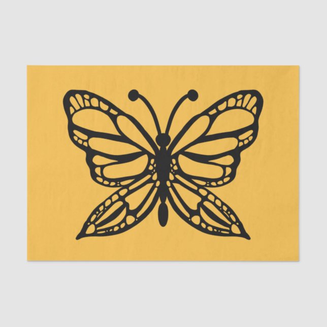 Papier Mousseline Papillons Monarque Nature (Recto)