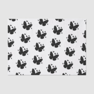 Papier Mousseline Papillons Papillon Noir & Blanc
