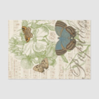 Papillons sur Partition avec Design Floral