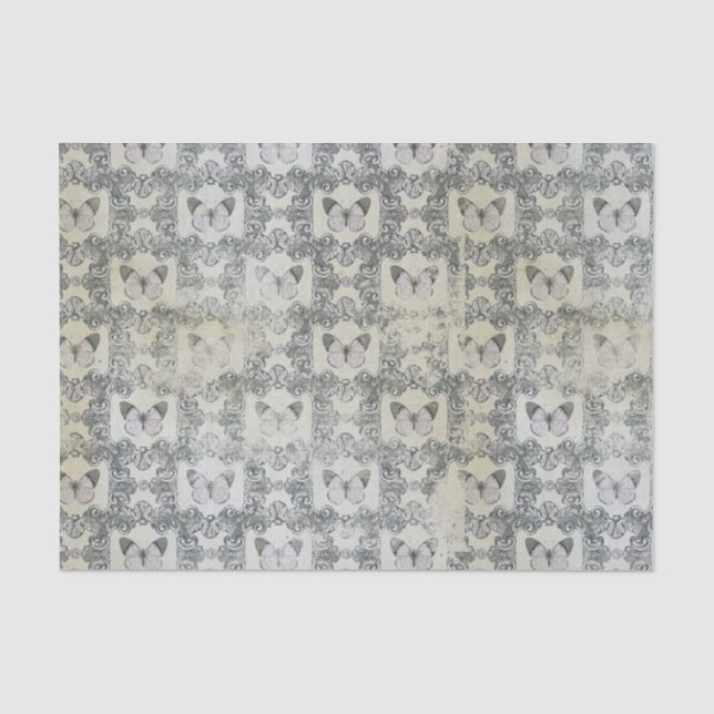 Papier Mousseline Papillons vintages (Recto)