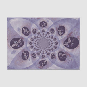 Papier Mousseline Papillons Violet Abstrait Vintage Hippie Bohème