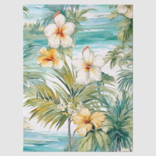 Papier Mousseline Pâque tropicale Hibiscus Découpage