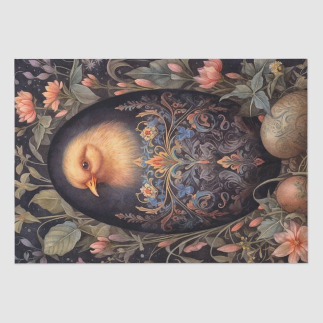 Papier Mousseline Pâques de poulet (Recto)