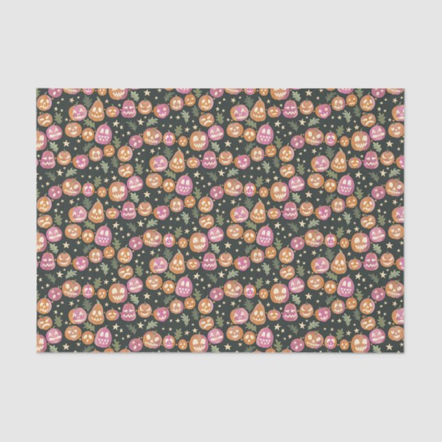 Papier Mousseline Parade du citrouille Jack-o'lanterne (Recto)