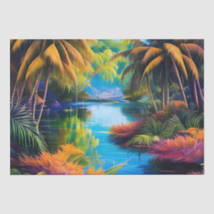 Papier Mousseline Paradis tropical II