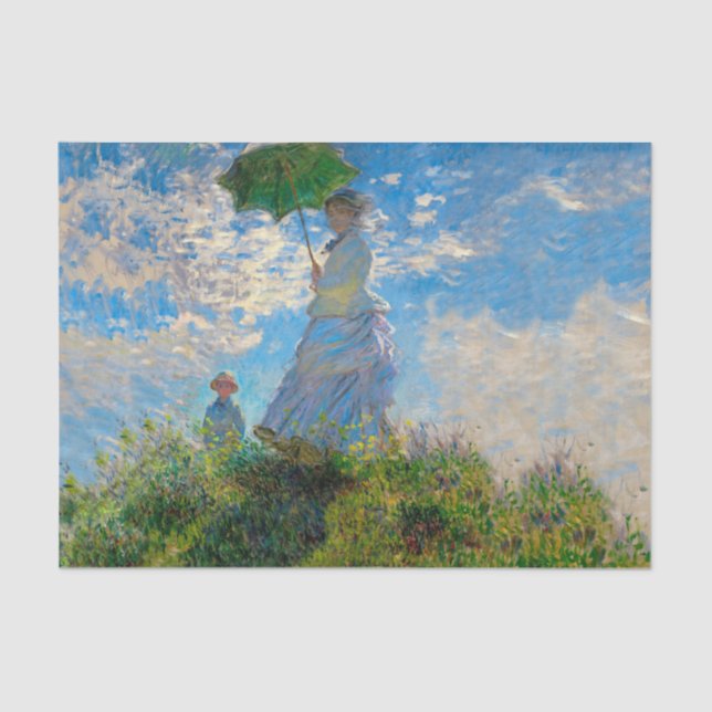 Papier Mousseline Parasol Monet Femme Impressionnisme (Recto)