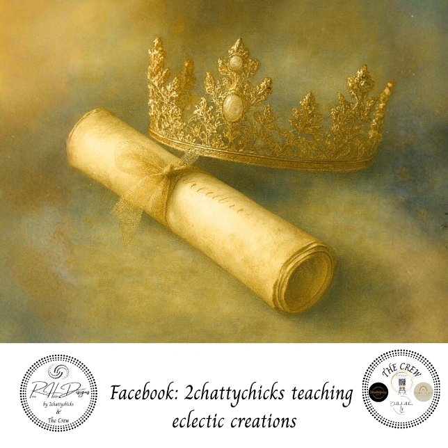 Papier Mousseline Parchemin de découpage Couronne dorée (Créateur téléchargé)