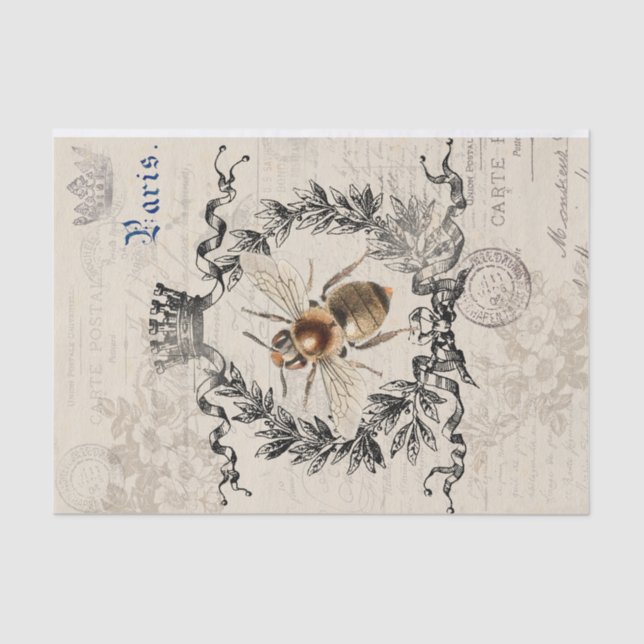 Papier Mousseline Paris Bee (Recto)