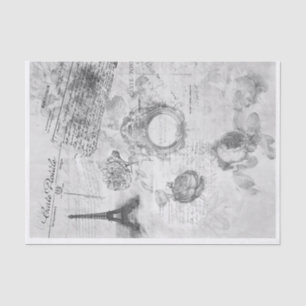 Papier Mousseline Paris ephemera decoupage paper