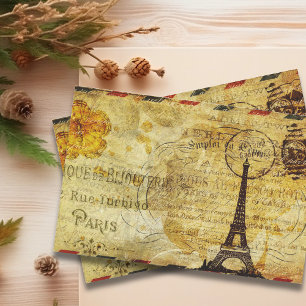 Papier Mousseline Paris France Découpage Ephémère Vintage