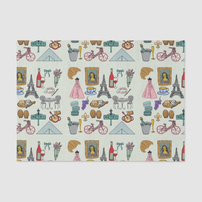 Papier Mousseline Paris romantique (Recto)