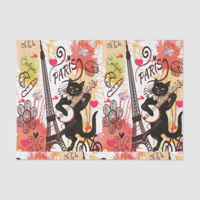 Papier Mousseline Paris, Saint Valentin Tissue Paper (Recto)