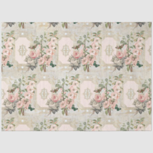 Papier Mousseline Paris Vintage papillon floral Ephémère Découpage