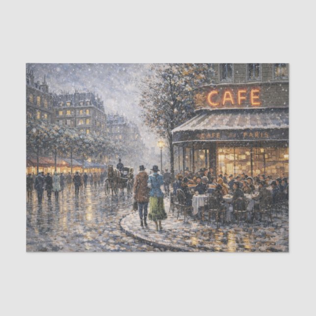 Papier Mousseline Parisian Café (Recto)