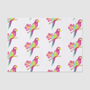 Papier Mousseline Parrot Tropical Watercolor Summer Party