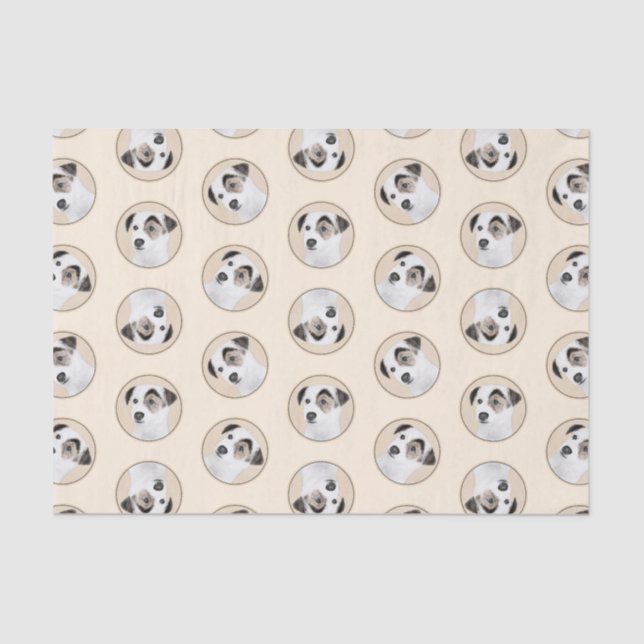 Papier Mousseline Parson Jack Russell Terrier Peinture Chien d'anima (Recto)