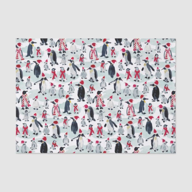 PAPIER MOUSSELINE PARTI PENGUIN VACANCES (Recto)