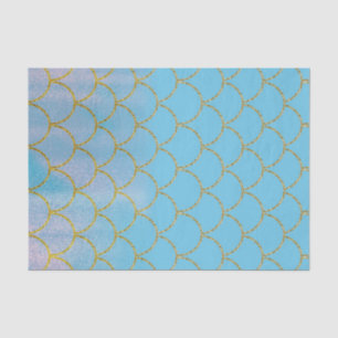 Papier Mousseline Partie iridescente de sirène de miroitement de