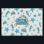 Papier Mousseline Partie moderne d'hippocampe d'étoiles de mer de<br><div class="desc">Papier de soie de soie</div>
