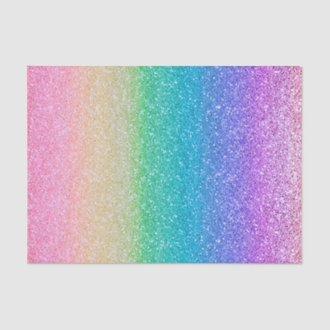 Papier Mousseline Parties scintillant arc-en-ciel Étincelle Jolie fê (Recto)