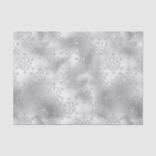 Papier Mousseline Parties scintillant argentée Glitzy Snowflakes