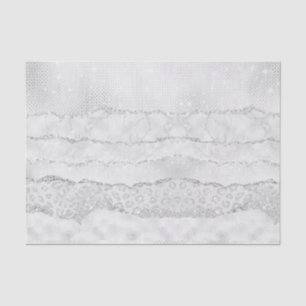 Papier Mousseline Parties scintillant blanche