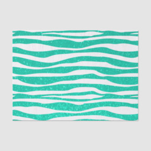 Papier Mousseline Parties scintillant bleue Turquoise douce Zebra Po