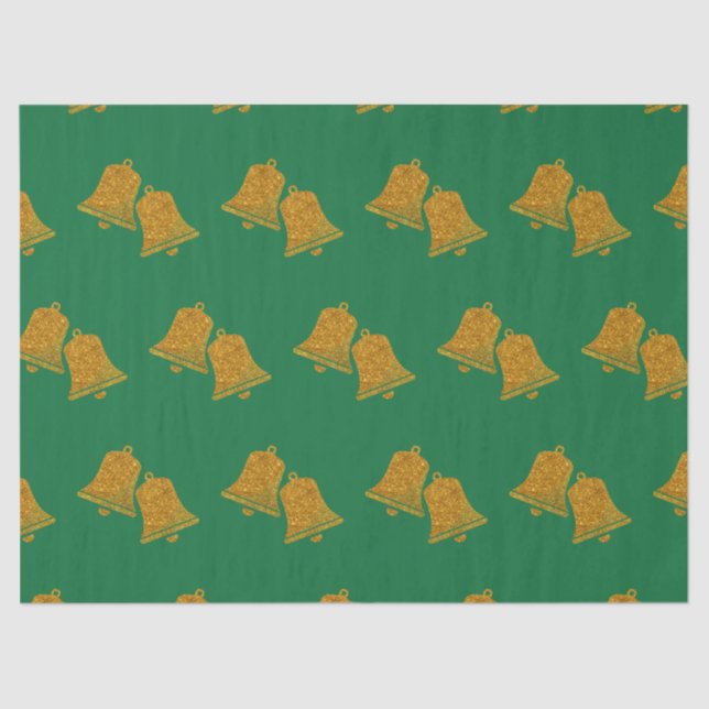 Papier Mousseline Parties scintillant Christmas Bells (Recto)