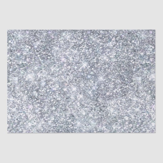 Papier Mousseline Parties scintillant d'argent Glam Bling Trend élég (Recto)