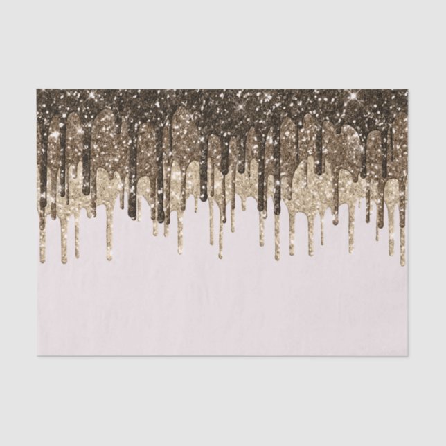 Papier Mousseline Parties scintillant de crème glacée au chocolat d' (Recto)