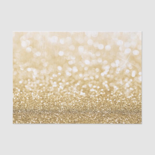 Papier Mousseline Parties scintillant d'or (Recto)