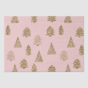 Papier Mousseline Parties scintillant d'or rose pâle glam Arbres de 