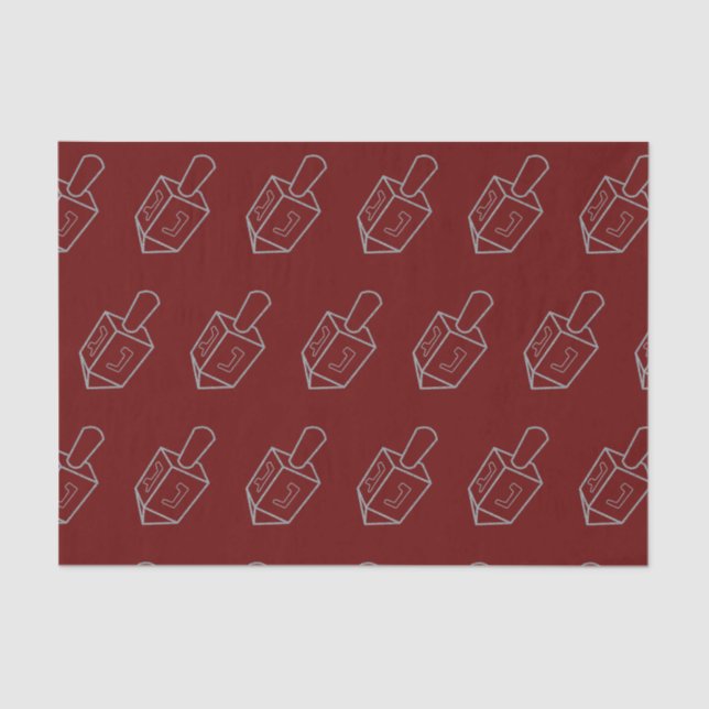 Papier Mousseline Parties scintillant Dreidel Hanoukka (Recto)