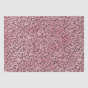 Papier Mousseline Parties scintillant empreinte de léopard rose