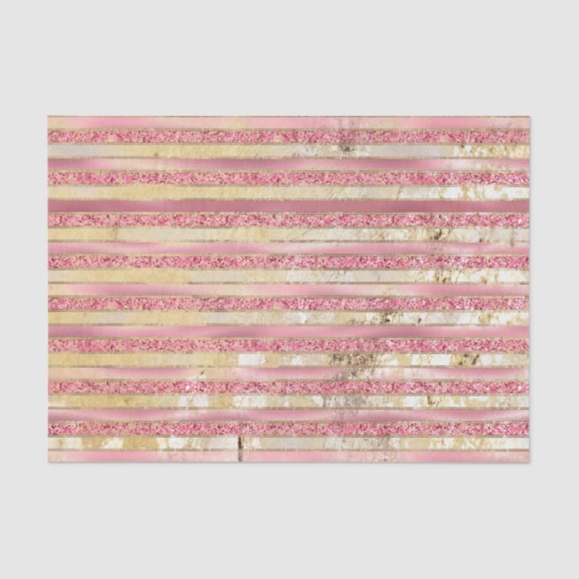 Papier Mousseline Parties scintillant en verre rose or (Recto)
