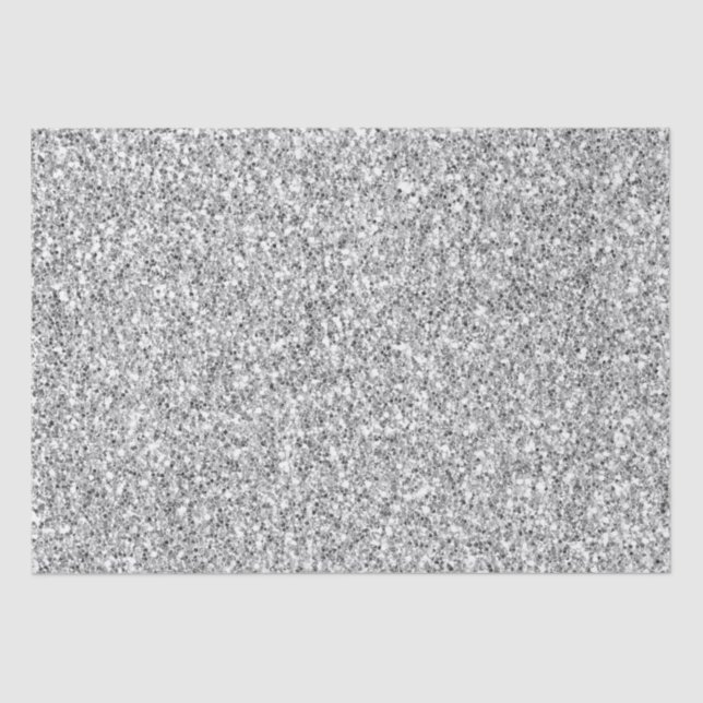Papier Mousseline Parties scintillant Glitzy Silver Faux (Recto)