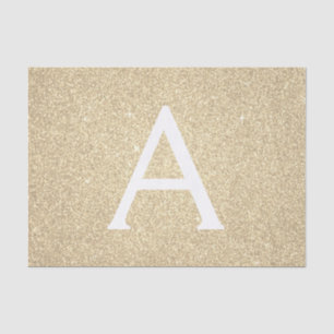 Papier Mousseline Parties scintillant Gold de luxe et monogramme Spa