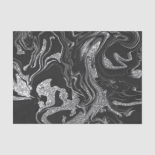 Papier Mousseline Parties scintillant moderne en gris noir