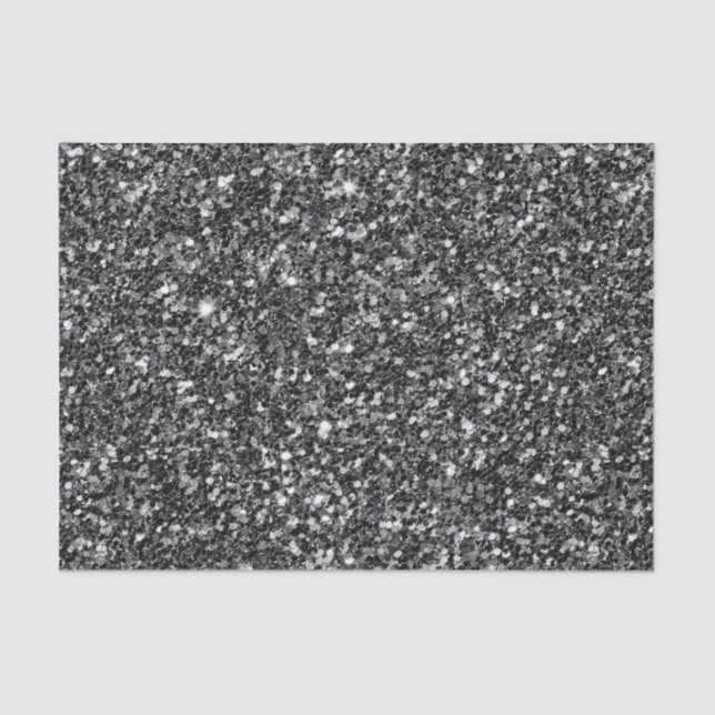 Papier Mousseline Parties scintillant noire brillante (Recto)