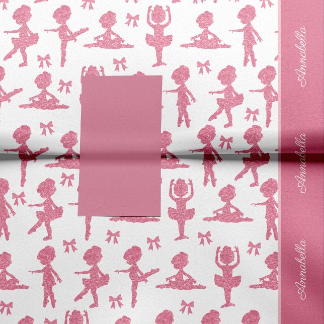 Papier Mousseline Parties scintillant rose fille Ballerina Motif fêt (Créateur téléchargé)
