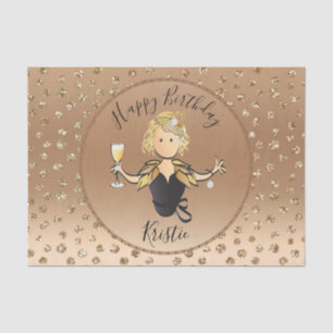 Papier Mousseline Parties scintillant Rose Gold Anniversaire ou part
