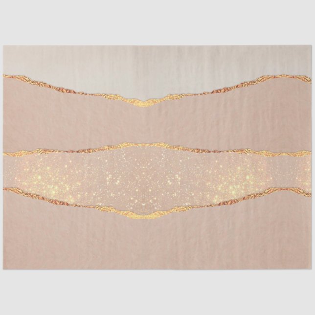 Papier Mousseline Parties scintillant Rose Gold de luxe (Recto)