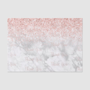 Papier Mousseline  Parties scintillant rose  Merci Motif
